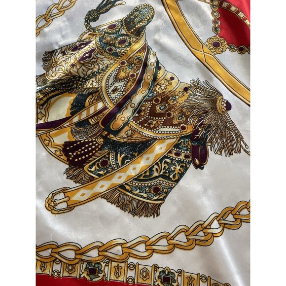 Large Silk Like Satin Scarf Neck Head Wrap 35 Inch Square - Picture 4 of 7